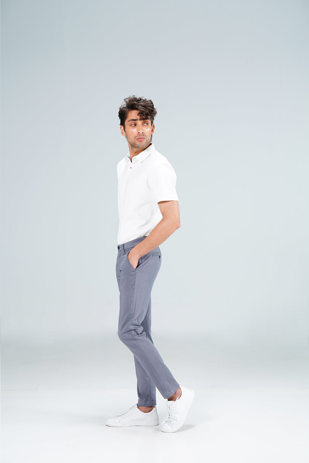 Cropped Leg Chino Grey