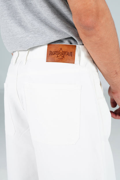 Bamboo Baloon Fit White Pants shop at Rockstar Jeans