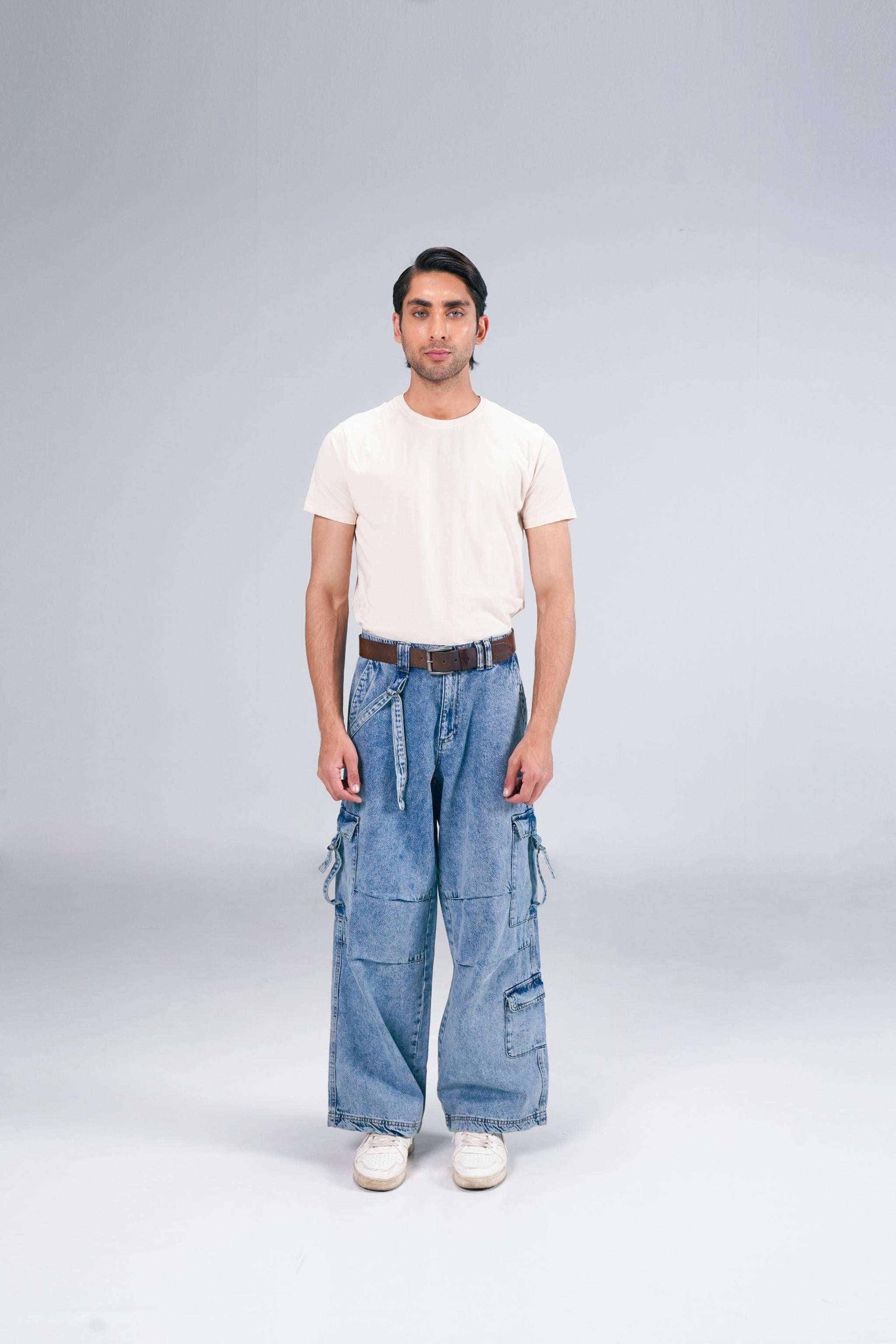 Baggy Acid Wash Cargos