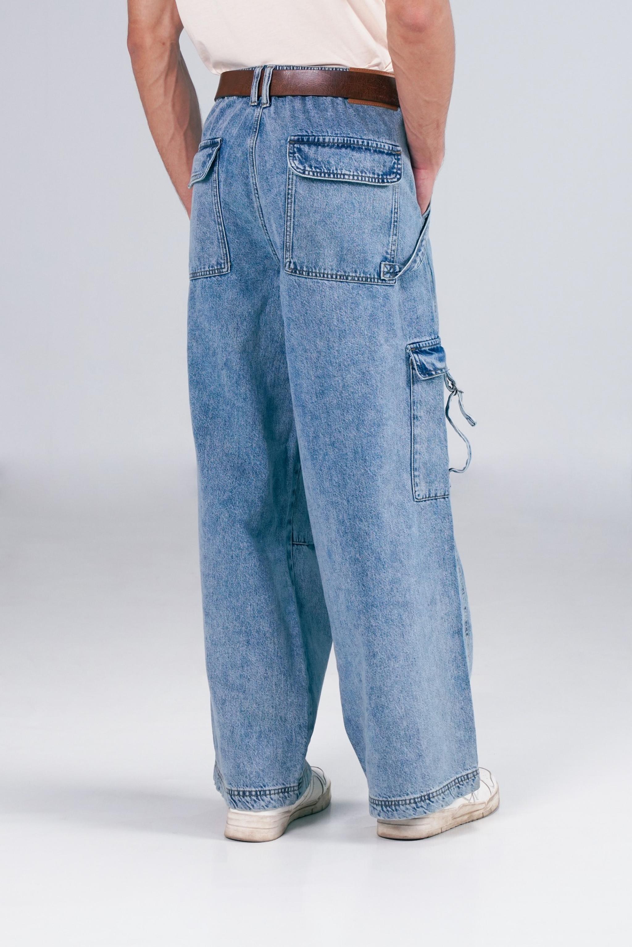 Baggy Acid Wash Cargos shop at rockstar jeans