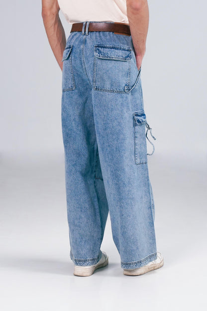 Baggy Acid Wash Cargos shop at Rockstar Jeans