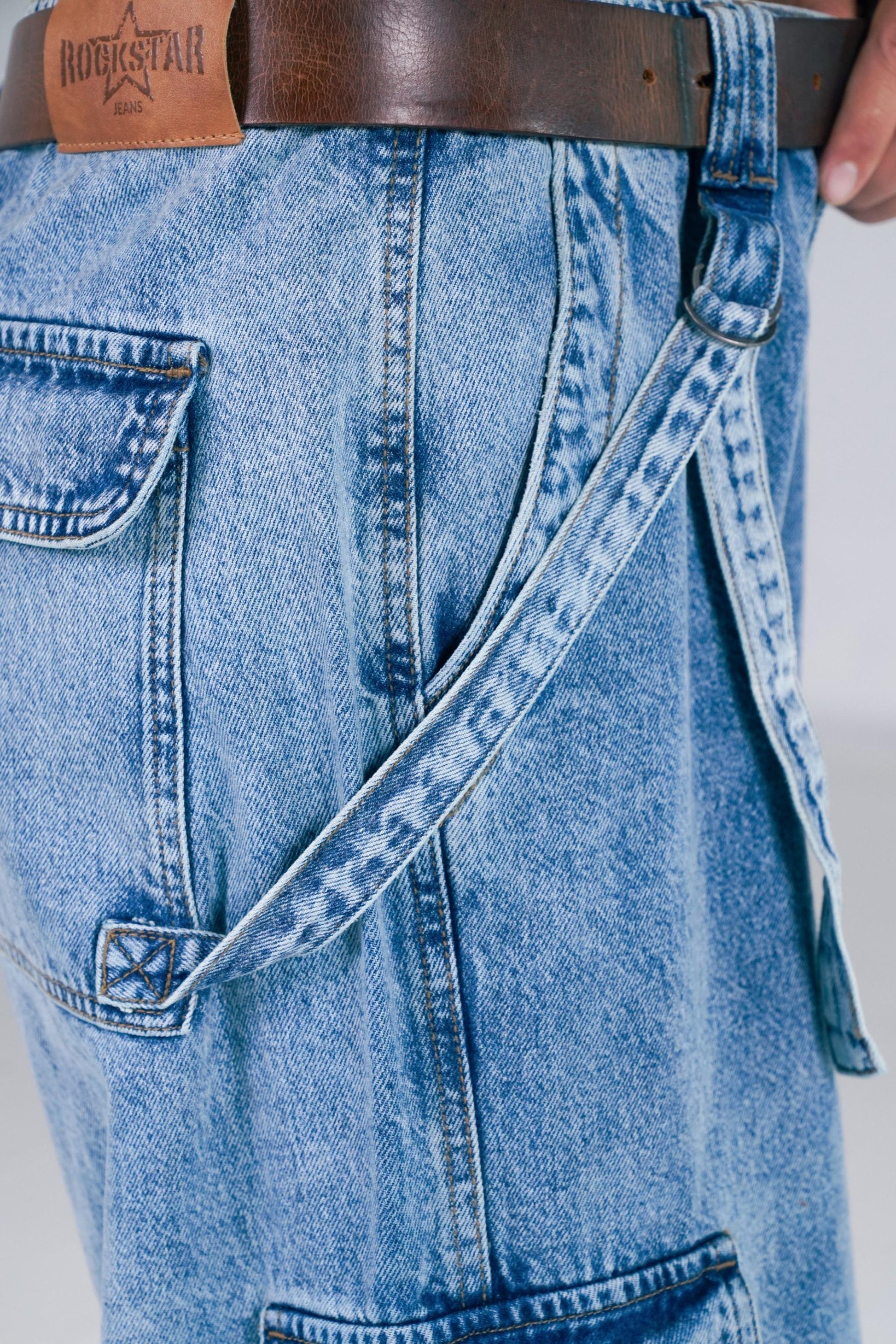 Baggy Acid Wash Cargos shop at Rockstar Jeans