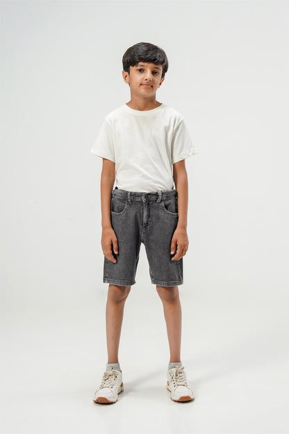 Ultra light Grey Denim Shorts shop at Rockstar Jeans