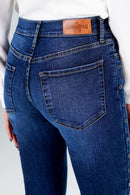 Skinny Fit With Eyelets Medium Blue